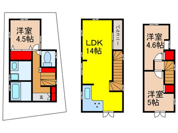 山本丸橋1丁目戸建の物件間取画像